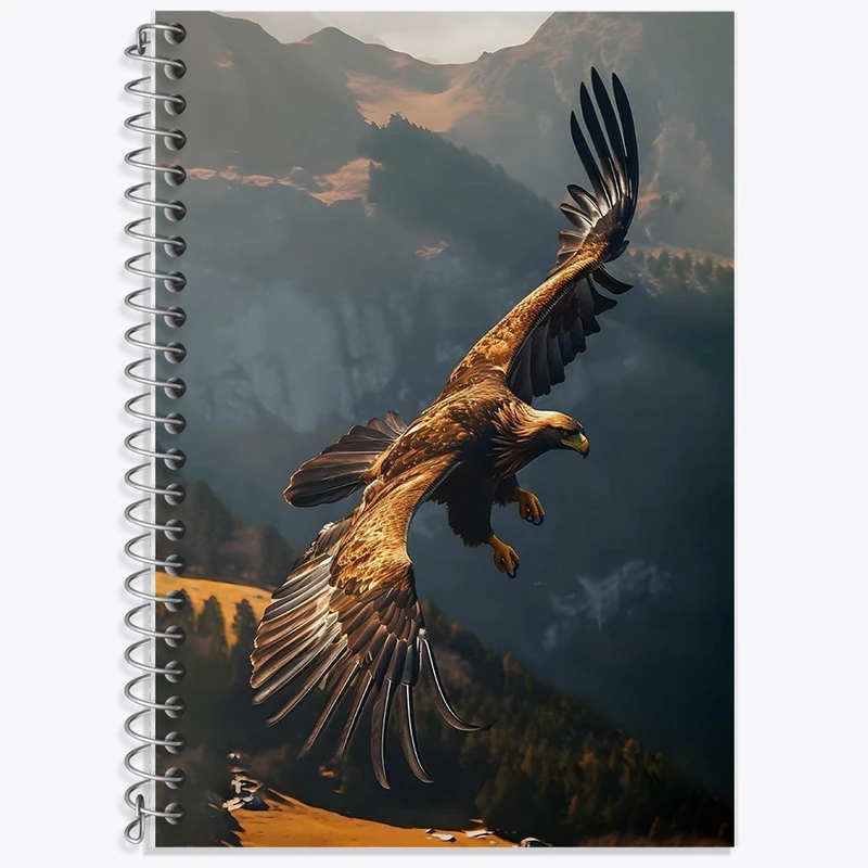 دفتر زبان 50 برگ خندالو مدل دو خط طرح عقاب کد F1310