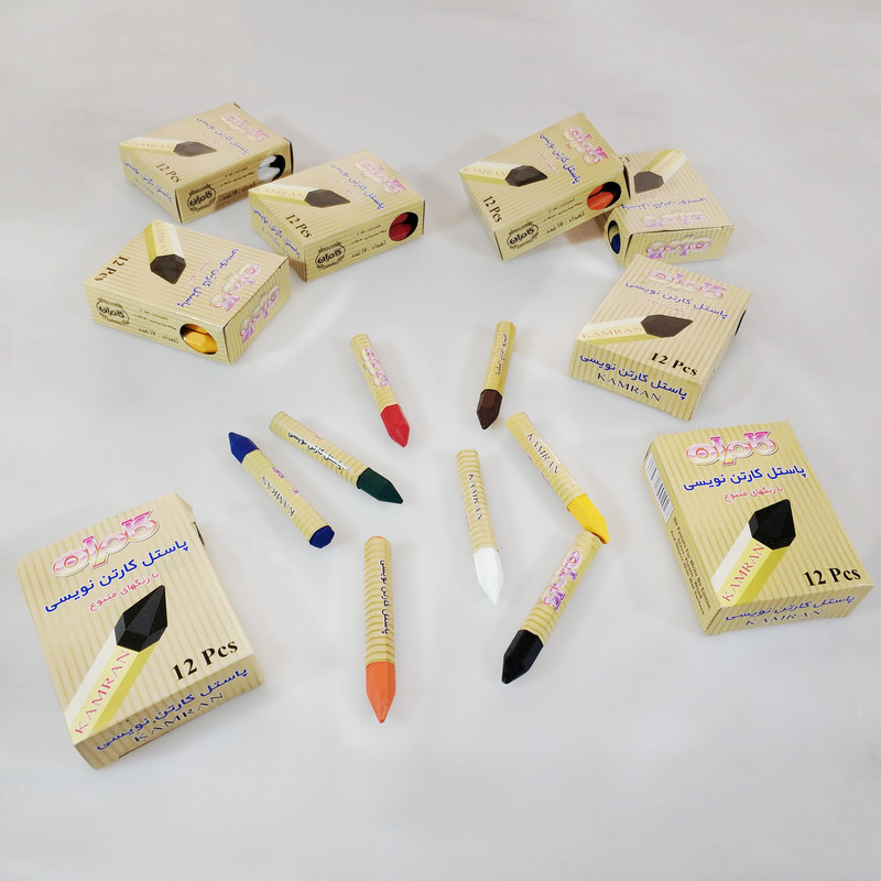 پاستل کارتن نویسی کامران کد 100009 بسته 12 عددی