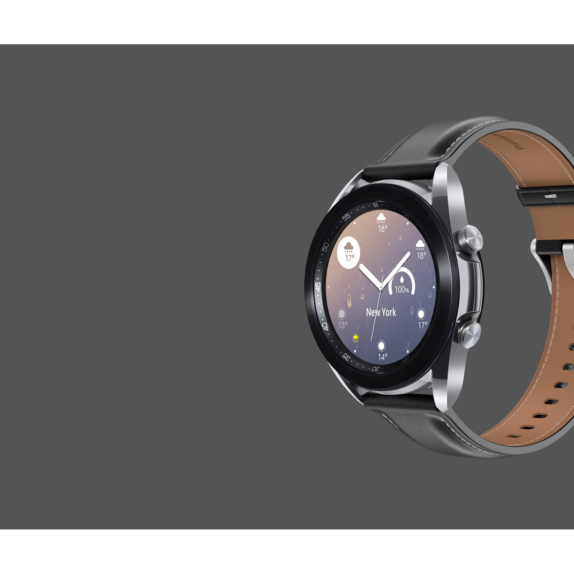 قیمت ساعت هوشمند سامسونگ مدل Galaxy Watch3 SM-R850 41mm بند چرمی