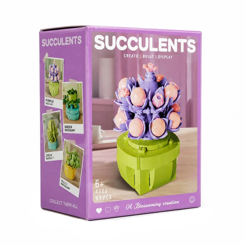 ساختنی 95 تکه مدل گل SEMPERVIVUM TECTORUM 