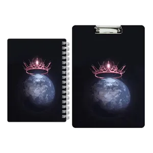 تخته شاسی مدل Black pink کد 2348 سایز A4 به همراه دفتر