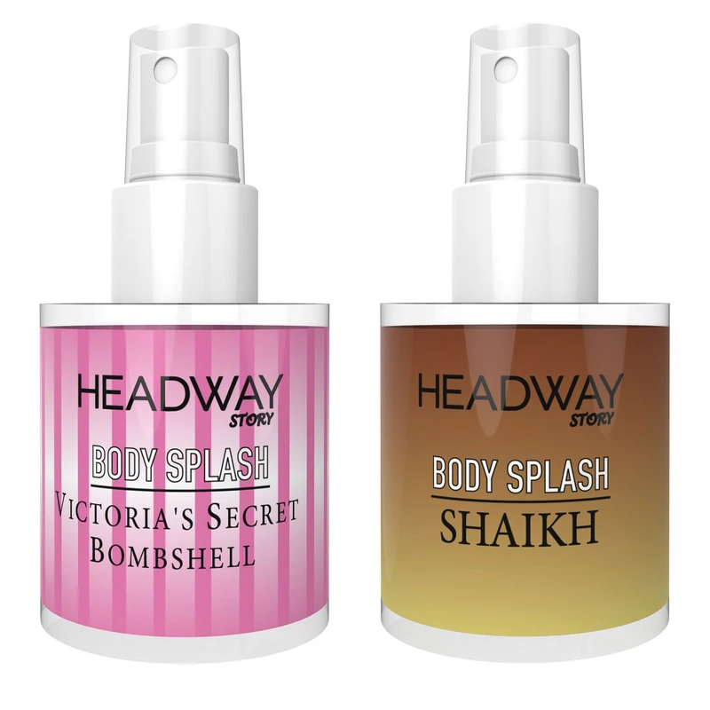 بادی اسپلش هدوی استوری مدل شیخ گلد و ویکتوریا سکرت بمب شل حجم 90 میلی‌لیتر مجموعه دو عددی 