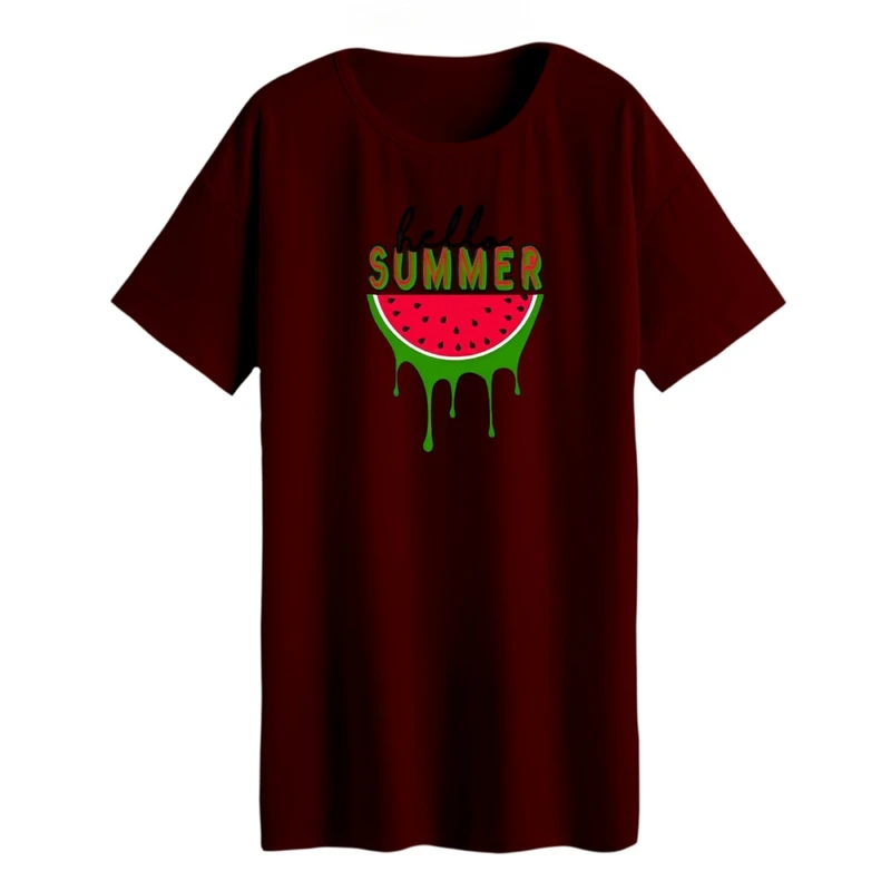 تی شرت لانگ زنانه مدل هندوانه یلدایی کد 31