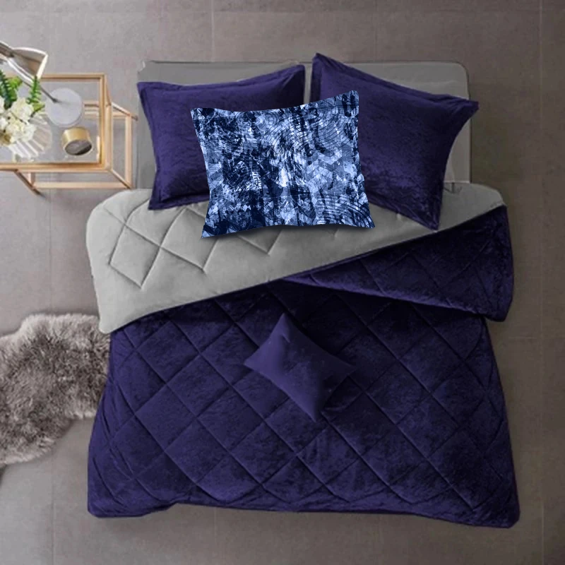 سرویس روتختی نوپه هوم مدل مخمل مینیمال اکسترا کد M05 دو نفره 7 تکه