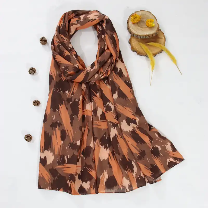 شال زنانه مدل نخی پلنگی کد 2791