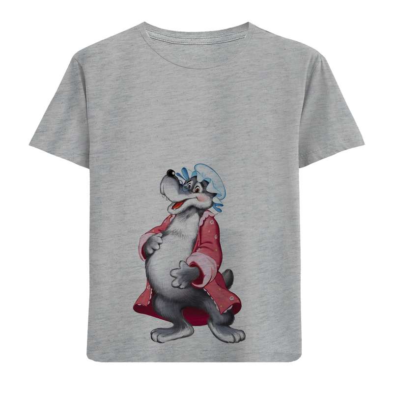 تی شرت آستین کوتاه دخترانه مدل گرگ D87