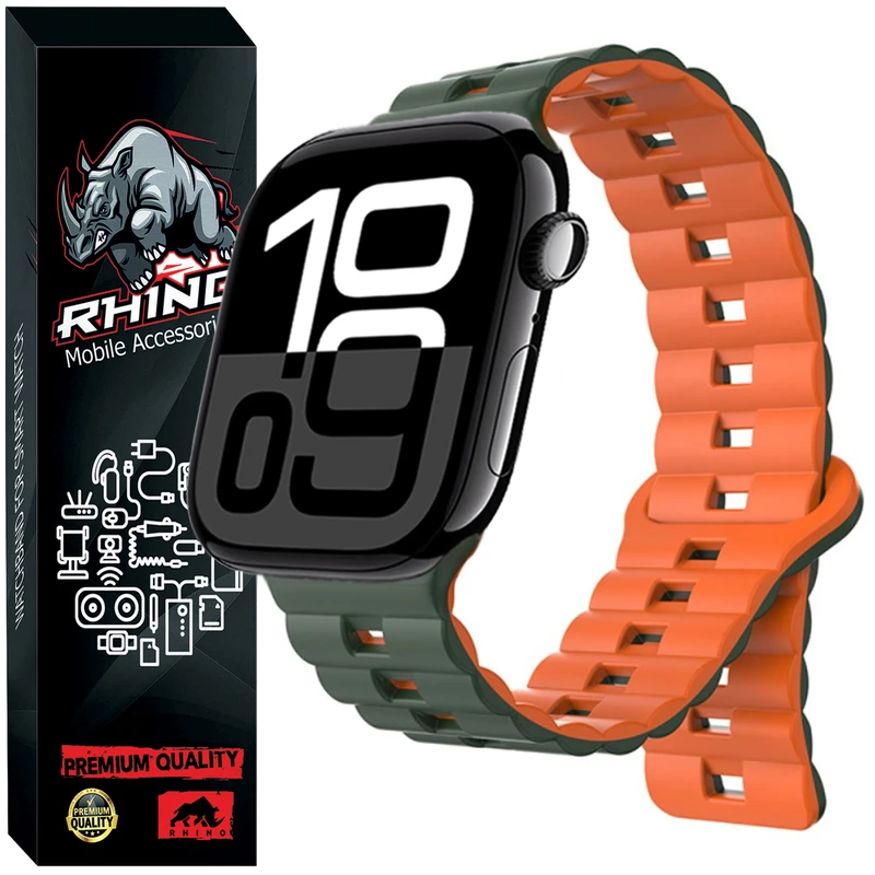 بند راینو مدل Silicone-Link مناسب برای اپل واج سری 7 / 8 / 9 / 10 سایز 45 / 46 میلی متری