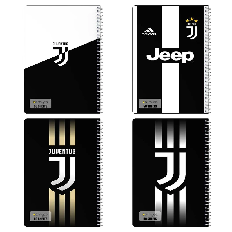 دفتر نقاشي 50 برگ کارنيکا طرح یوونتوس Juventus کد 78792 مجموعه 4 عددی