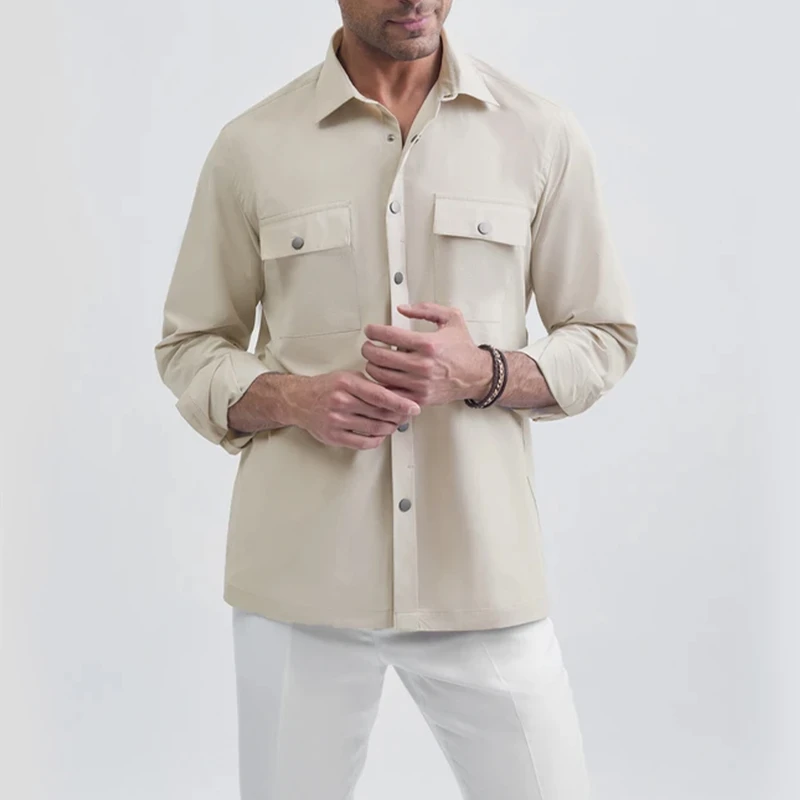 پیراهن آستین بلند مردانه کروم مدل 2510107