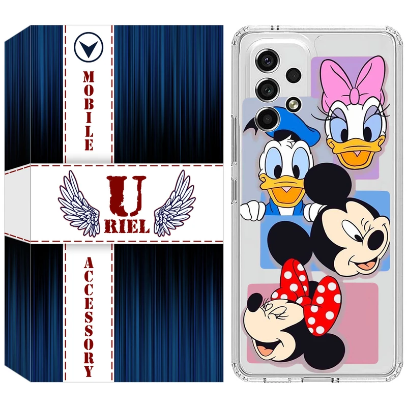 کاور ژله ای یوریل قاب مدل Clear کد 5 طرح عروسکی مناسب برای گوشی موبایل سامسونگ Galaxy A72