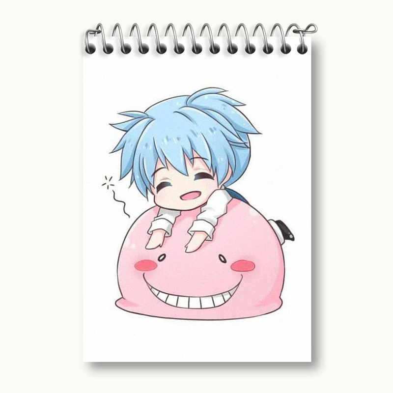 دفتر یادداشت 50 برگ خندالو مدل ‏کورو سنسی و ناگیسا انیمه کلاس آدمکشی کد 32049