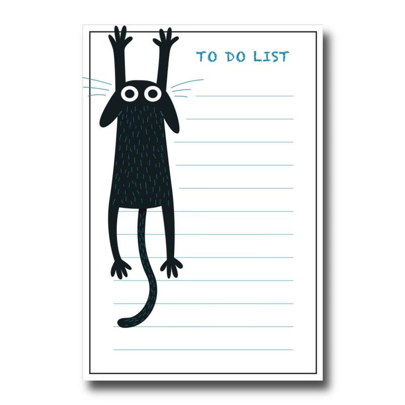 کاغذ یادداشت طرح گربه ی آویزان مدل برنامه ریزی روزانه to do list