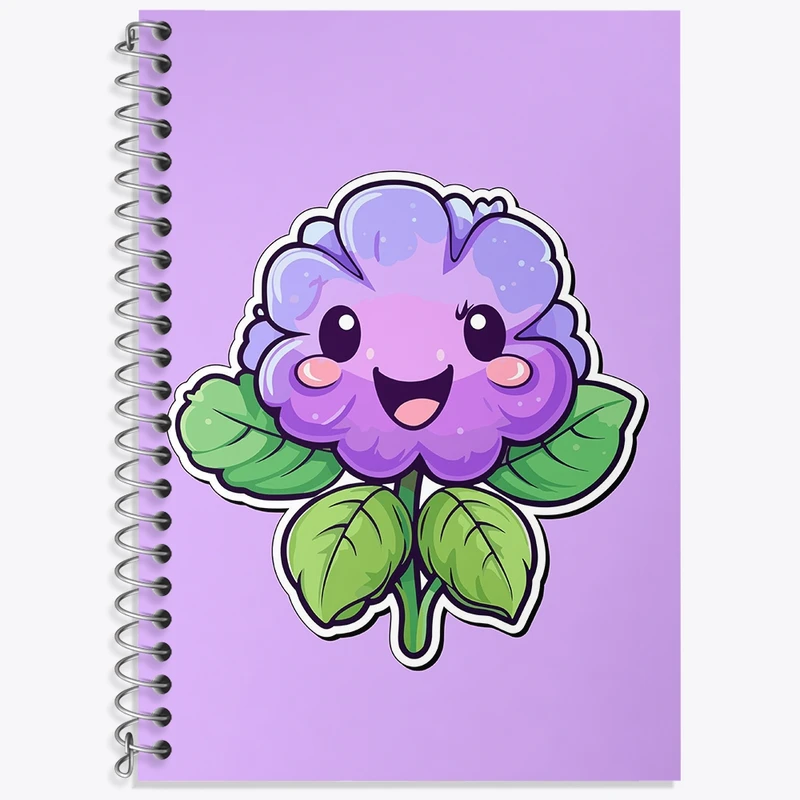 دفتر لغت 50 برگ خندالو طرح گل و گیاه کد 36643