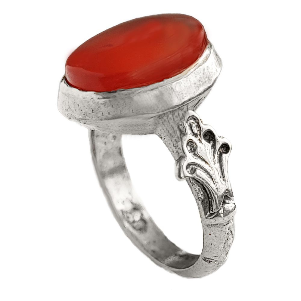 انگشتر نقره مردانه مدل عقیق یمنی کد MY1025