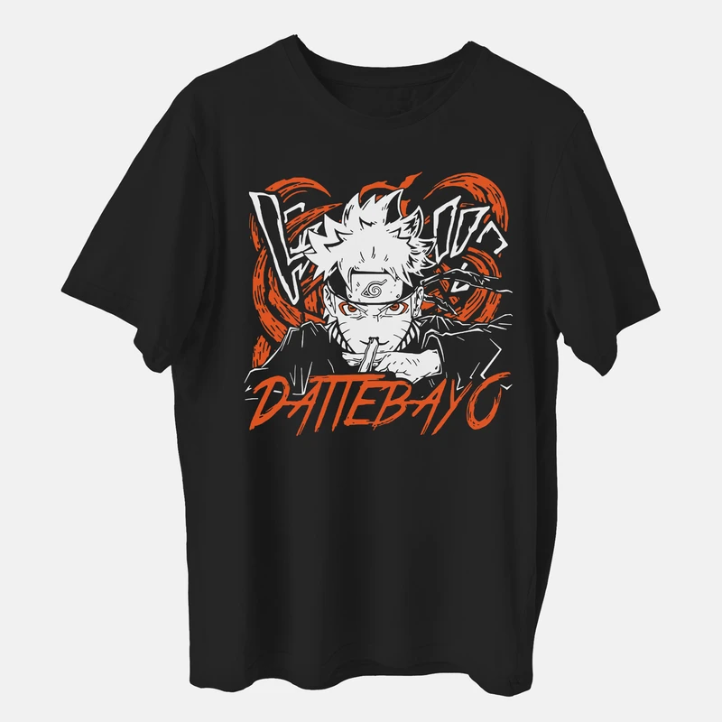 تی شرت آستین کوتاه مردانه مدل انیمه ای ناراتو شخصیت ناراتو