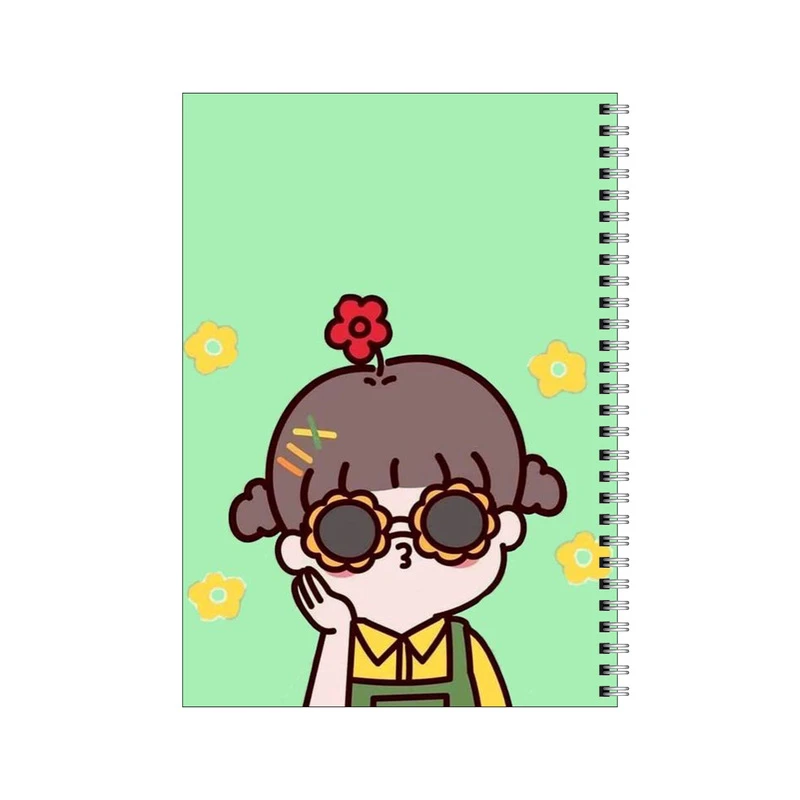 دفتر مشق 100 برگ بامبیلیپ طرح دختر با عینک آفتابگردان کد 6727191