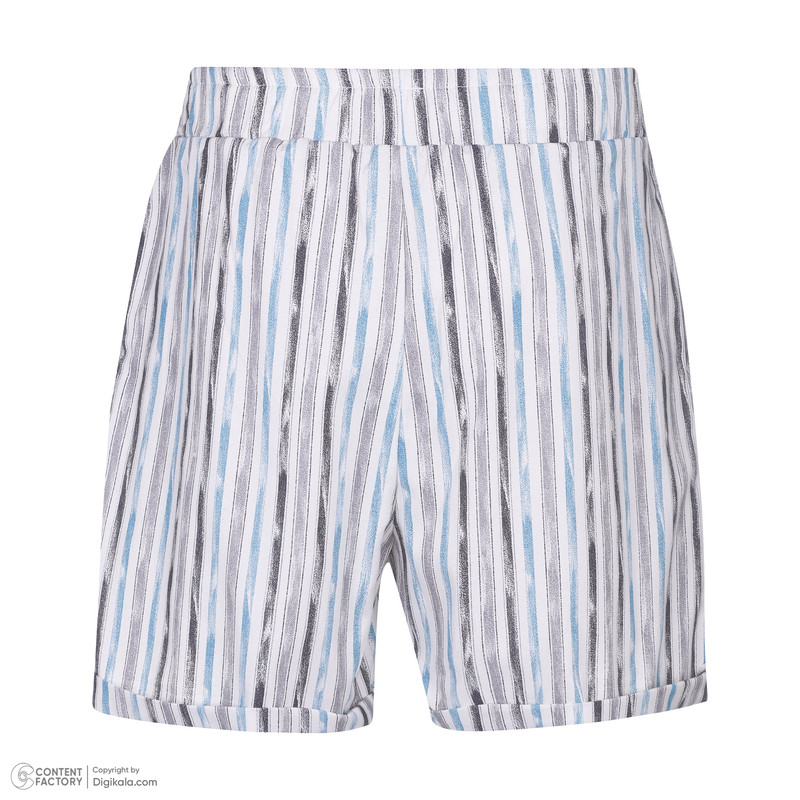 ست تی شرت و شلوارک زنانه لوینت  مدل استرایپ