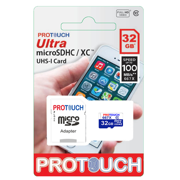 کارت حافظه‌ microSDHC پروتاچ مدل Ultra کلاس 10 استاندارد UHS-1 U1 سرعت 100MBps ظرفیت 32 گیگابایت