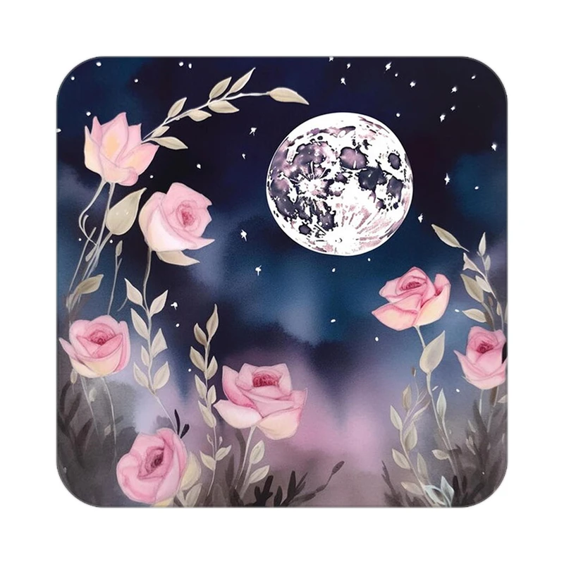 زیر لیوانی کاکتی طرح ماه و ستاره مدل mp53461