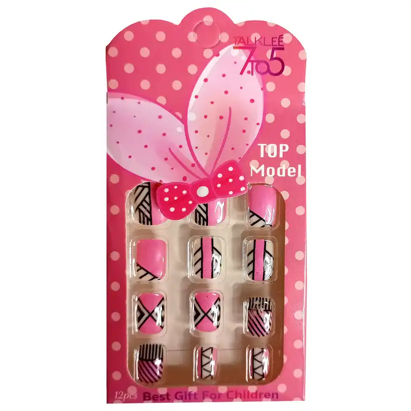 ناخن مصنوعی بچگانه تالکی کد 50 بسته 12 عددی