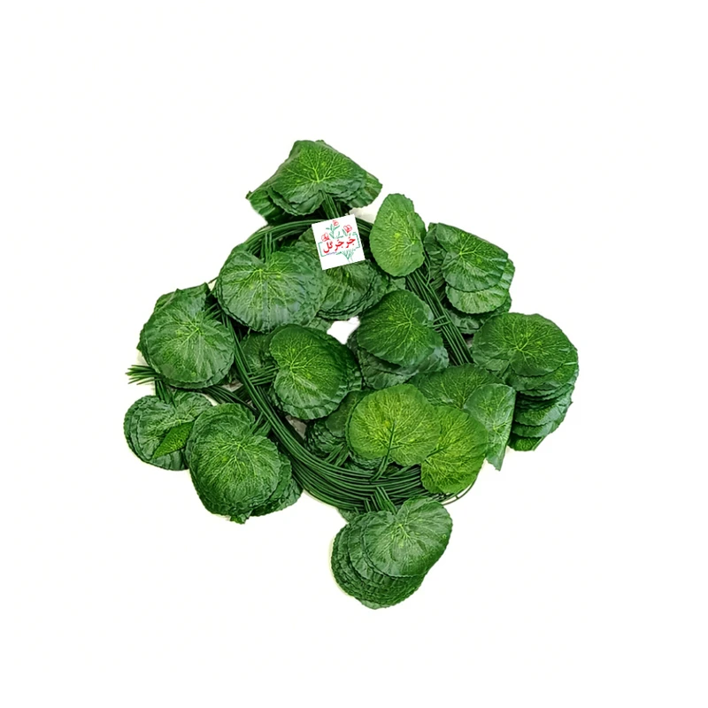 گل مصنوعی جُرجُرگل مدل ریسه برگ شمعدانی نخی بسته 12 عددی 