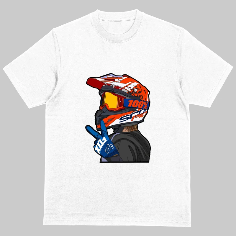 تی‌شرت آستین سه ربع مردانه مدل باکسی کراس سوار