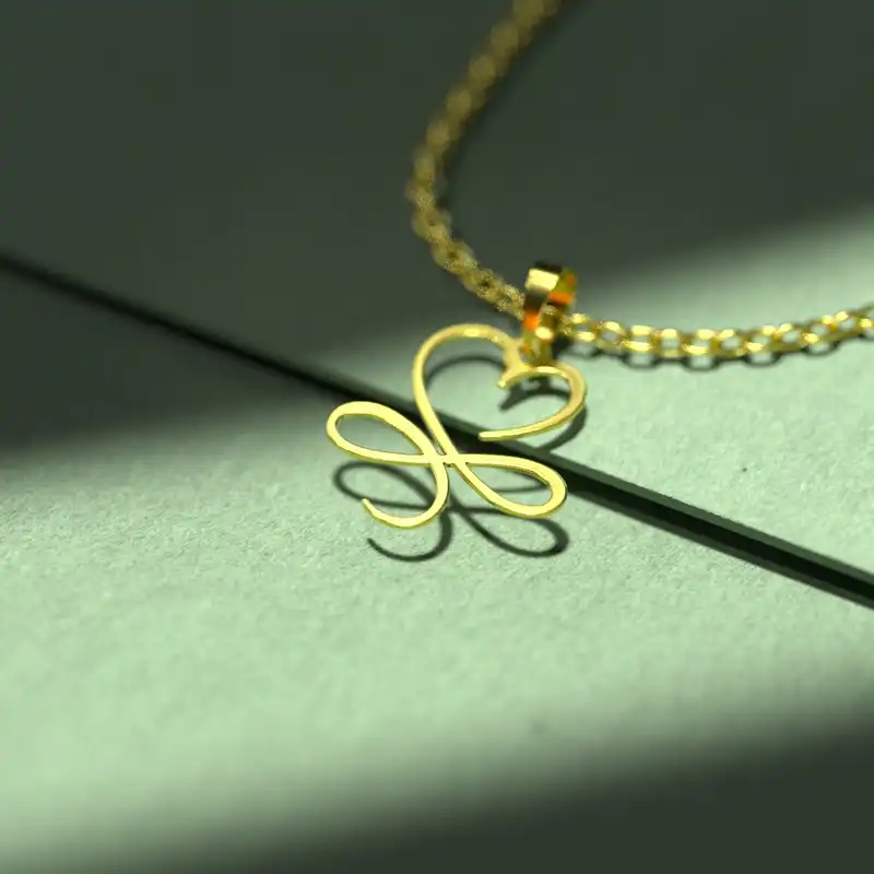 گردنبند طلا 18 عیار زنانه مدوپد مدل قلب کد E3-1-1259