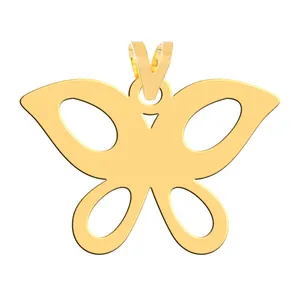 آویز گردنبند طلا 18 عیار زنانه فرشته مدل پروانه WNL-000506