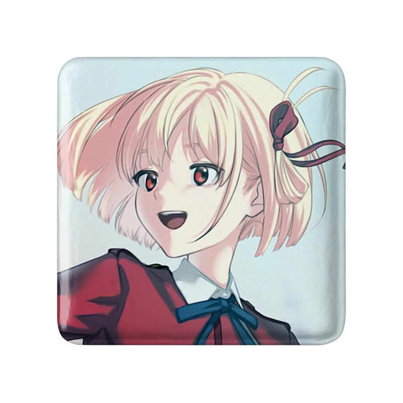 مگنت خندالو طرح چیساتو انیمه لیکوریس ریکویل Lycoris Recoil  مدل مربعی کد 23068