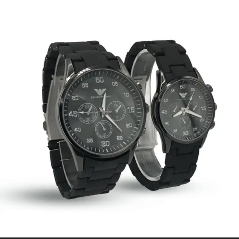 ست ساعت مچی عقربه ای زنانه و مردانه مدل تک موتور 011