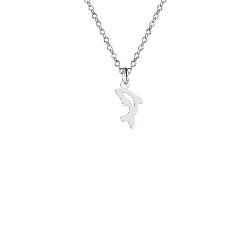 گردنبند نقره زنانه هایکا مدل دلفین کد n.ha2-88