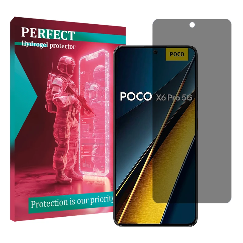 محافظ صفحه نمایش حریم شخصی پرفکت مناسب برای گوشی موبایل شیائومی Poco X6 Pro