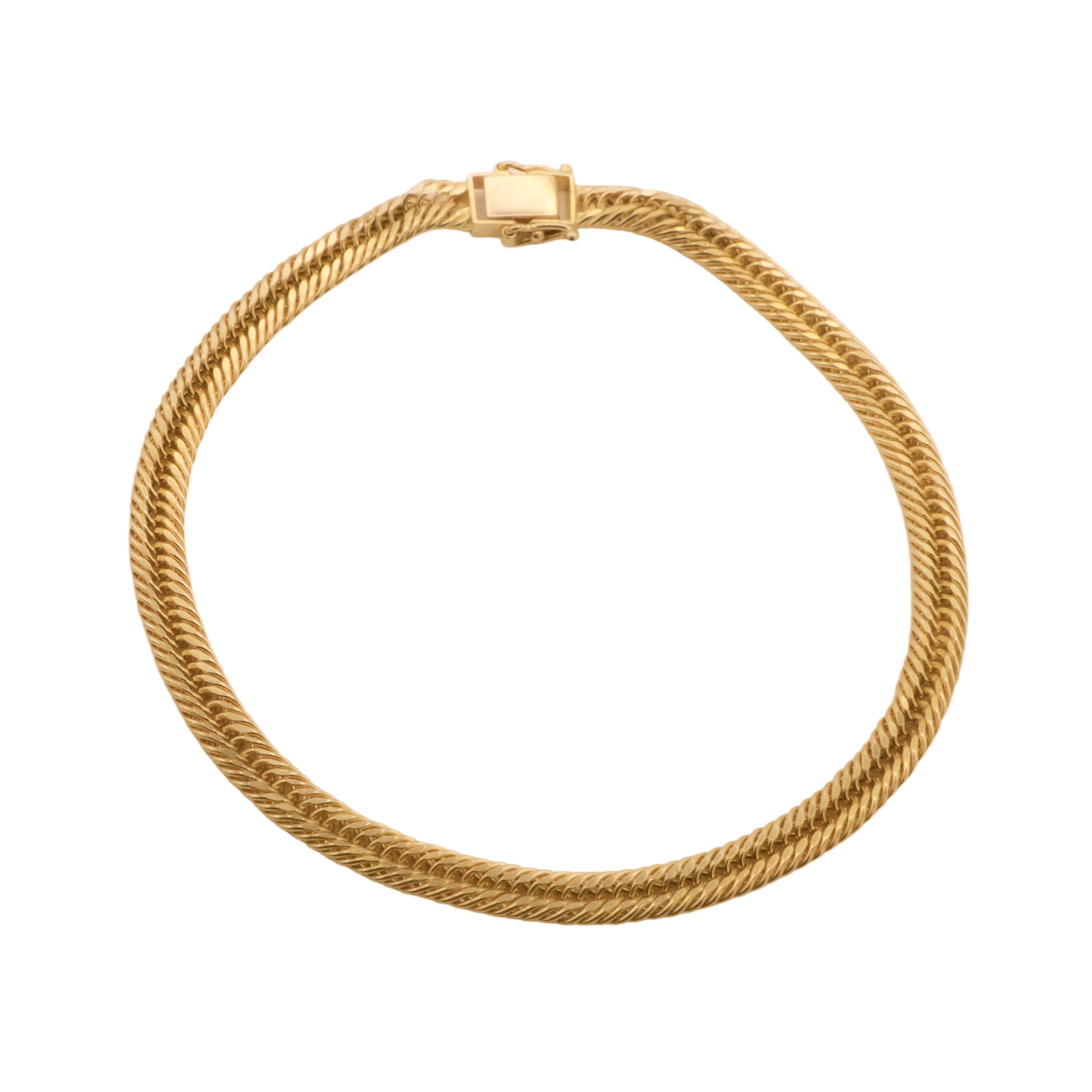 دستبند طلا 18 عیار زنانه مدل ژاپنی 21700