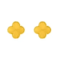 گوشواره میخی طلا 18 عیار زنانه با طرح ونکلیف سیگنیچر اقلیمه مدل ET2210