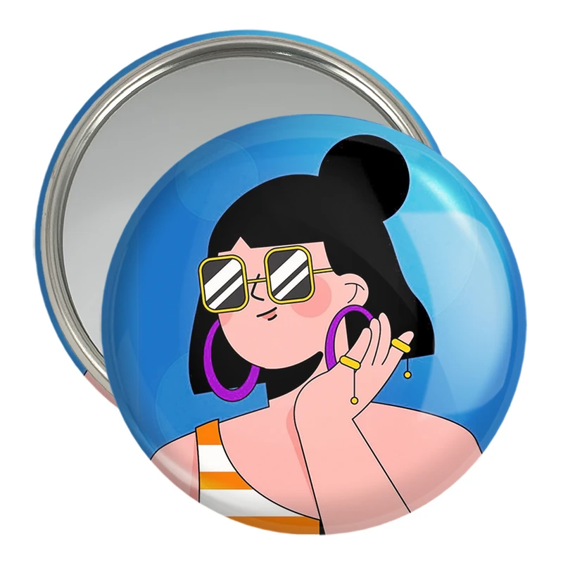 آینه جیبی خندالو مدل دختر قوی Girl Power کد 28940