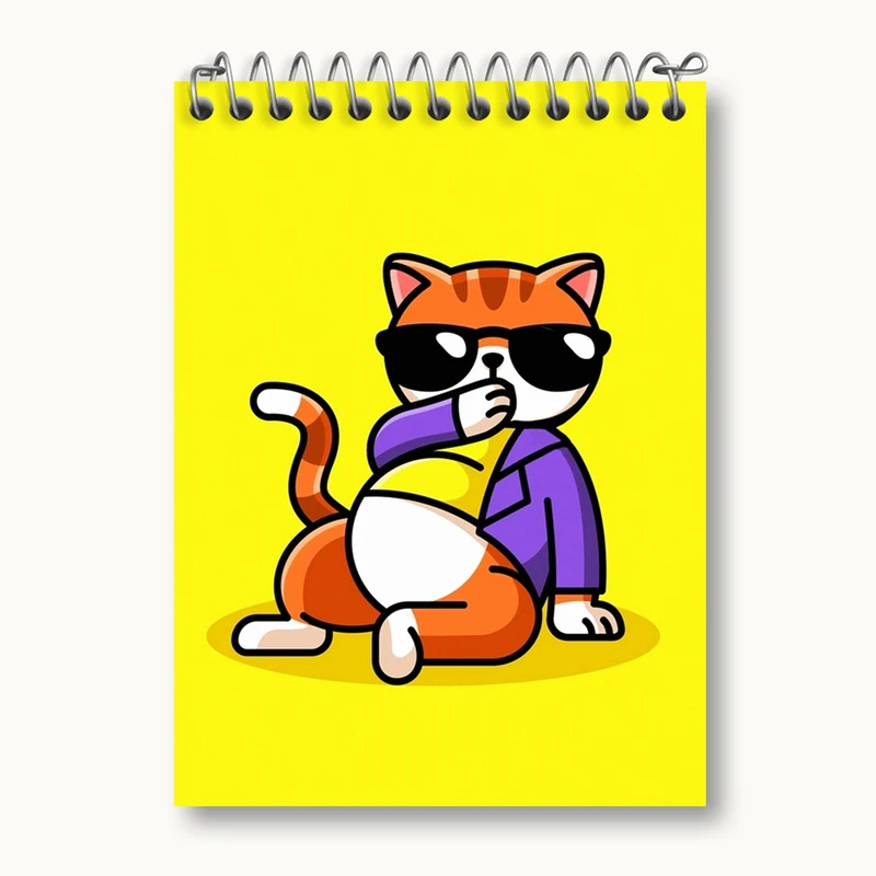 دفتر یادداشت 50 برگ خندالو مدل حیوانات بامزه گربه کد 28366