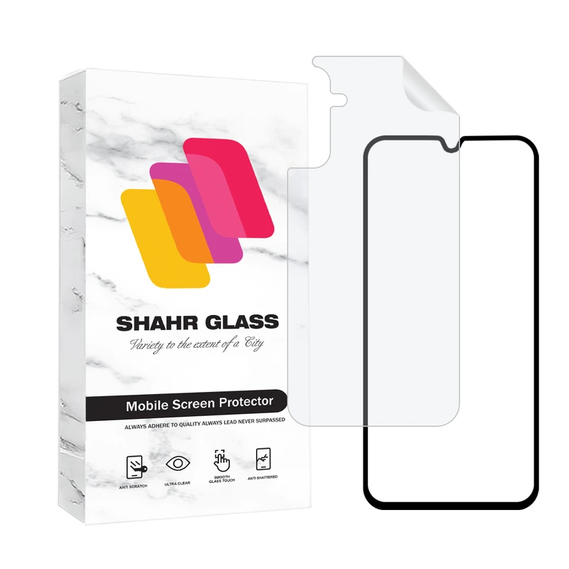 محافظ صفحه نمایش سرامیکی شهر گلس مدل CERAMINANOSH مناسب برای گوشی موبایل سامسونگ Galaxy A24 4G به همراه محافظ پشت گوشی