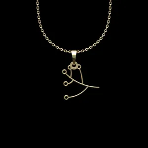 گردنبند طلا 18 عیار زنانه مدوپد مدل برگ کد L2-1-1218