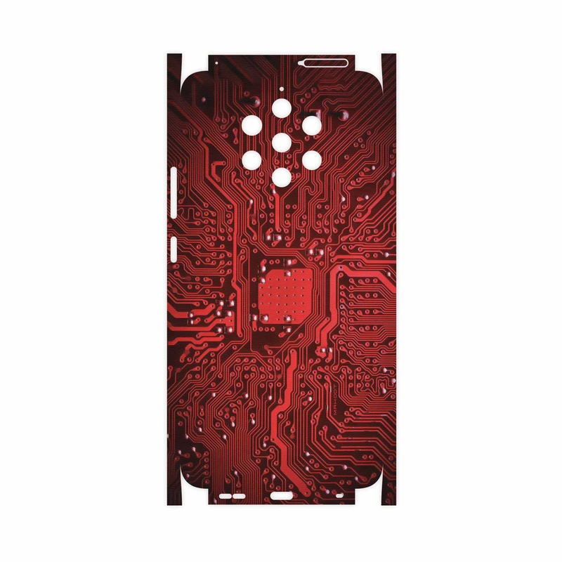 برچسب پوششی ماهوت مدل Red Printed Circuit Board-FullSkin مناسب برای گوشی موبایل نوکیا 9 Pureview