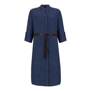 مانتو زنانه السانا مدل محنا کد 207804 رنگ آبی تیره