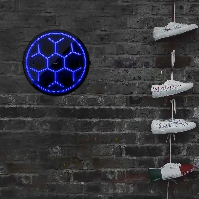 چراغ دیواری نئون دیزاین مدل Soccer-Ball-BL_BL