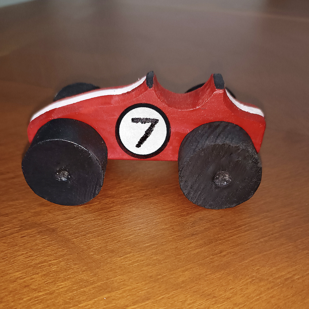 ماشین چوبی مدل مسابقه ای کد 01