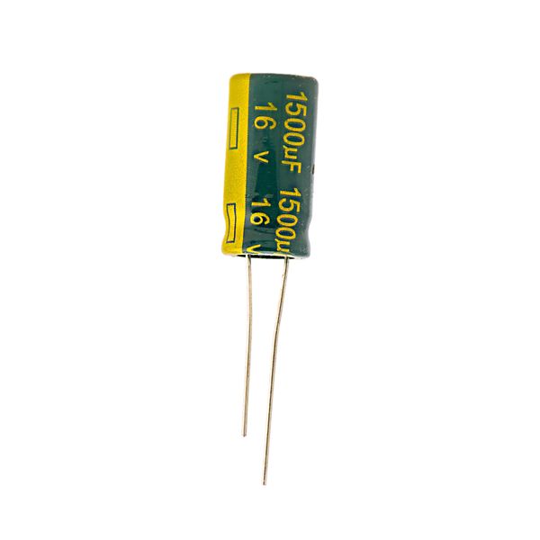 خازن الکترولیت 1500 میکرو فاراد کد 1v بسته 5 عددی