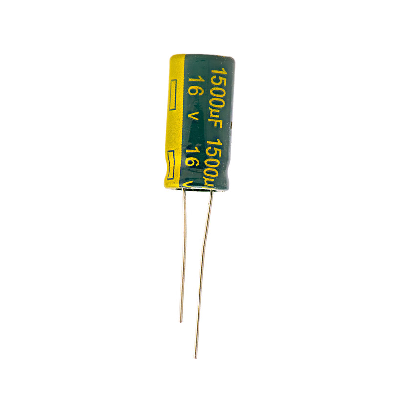 خازن الکترولیت 1500 میکرو فاراد کد 6v بسته 10 عددی