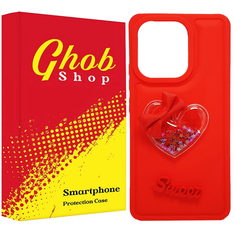 کاور قاب شاپ مدل قلب طرح دخترانه مناسب برای گوشی موبایل شیائومی Redmi Note 13 5G 