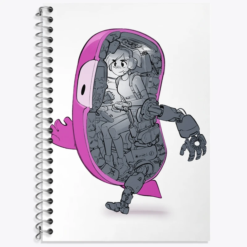 دفتر زبان 50 برگ خندالو مدل دو خط طرح بازی فال گایز (Fall Guys) کد 32787