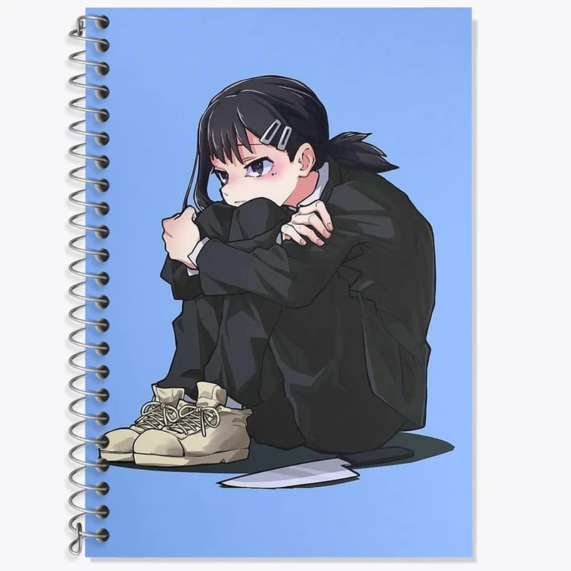 دفتر لغت 50 برگ خندالو مدل کوبنی انیمه مرد اره ای Chainsaw Man کد 17990