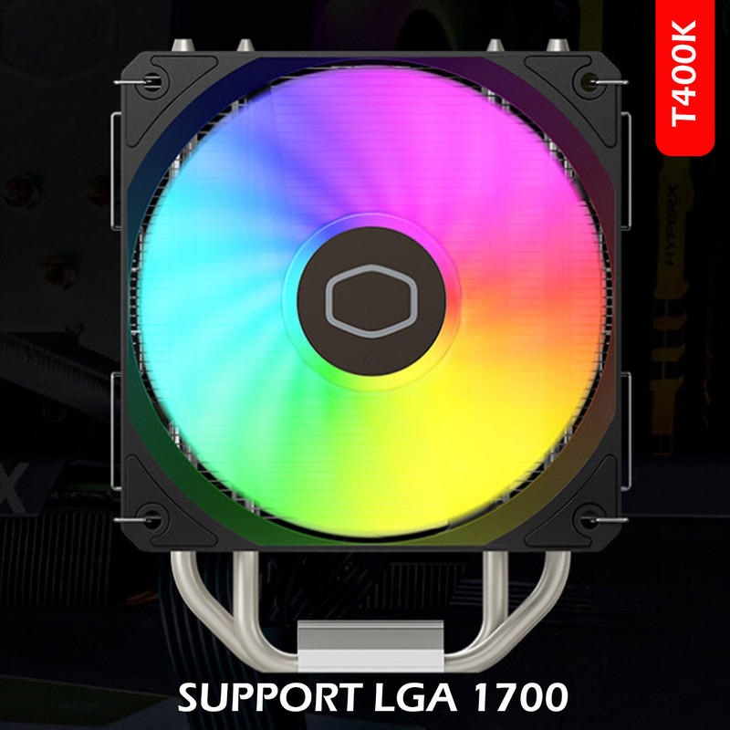 خنک کننده پردازنده کولر مستر مدل T400k ARGB LGA1700