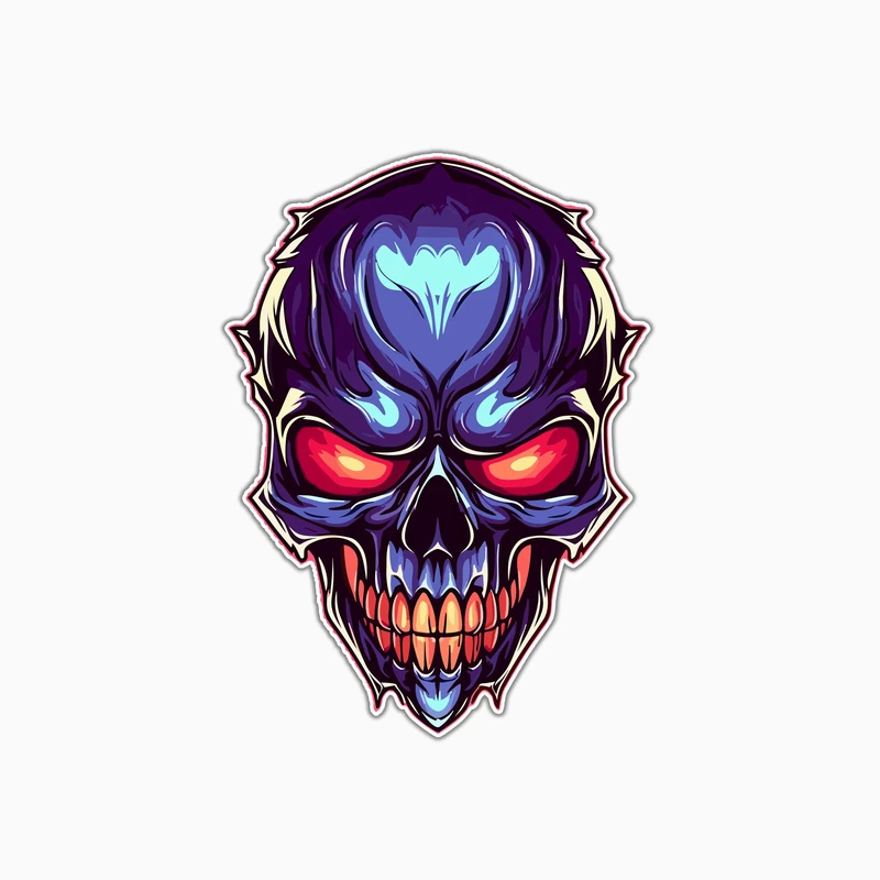 استیکر لپ تاپ و موبایل بووم طرح نقاشی اسکلت کد MD52