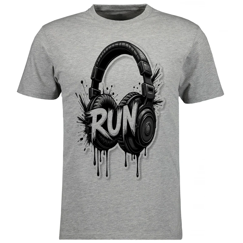 تی شرت آستین کوتاه مردانه مدل هدفون V164